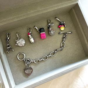 Juicy Couture Charms (Set of 6) Silver